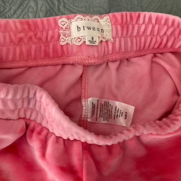 btween Girls Velor Track Suit Size 8 Pink EUC - Picture 8 of 11